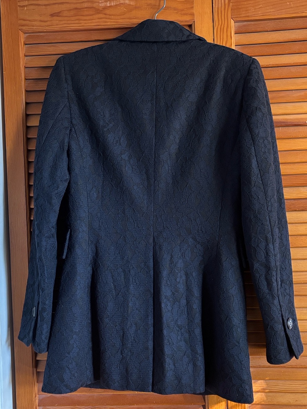 Etcetera Navy Lace Textured Double -Breasted Formal Women's Blazer Size 4 - Picture 5 of 12